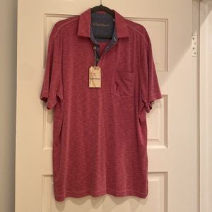 Men’s polo shirt. Caribbean brand. Short sleeve. Lavender tones.